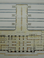 Baltimore Union Station, Floor Plan, Baltimore, MD, 1910, Original Plan. Kenneth M. Murchison.