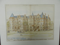 Group of Buildings for Potter Palmer, Lake Shore Dr, Chicago, IL, 1890, OrigPlan. C.M. Palmer.