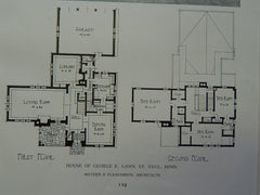 House of George K.Gann, St. Paul, Minnesota, 1926, Lithograph. Mather & Fleischbein.