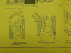 Screens in L'Eglise de la Trinite, Fecamp, France, 1899, Original Plan.