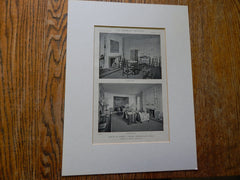 House of Henry A. Morss, Interior, Marblehead, MA, 1919, Lithograph. Coolidge&Carlson.