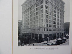 W.P. Story Building, Los Angeles, CA, 1918,Lithograph. Morgan, Walls & Morgan.