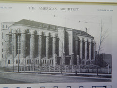 Second Artillery Armory, Chicago, 1920, Lithograph. Holabird & Roche.