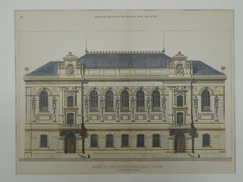 School of Fine-Arts in Marseilles, Frances, 1877. M. Esperandieu. Original