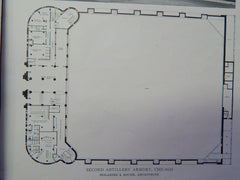 Second Artillery Armory, Chicago, 1920, Lithograph. Holabird & Roche.