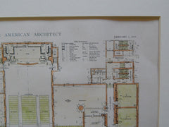 John Kinsey School, 65th Ave, Philadelphia, PA, 1919, Original Plan. Horace Cook.