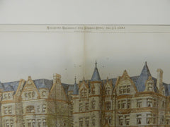 Group of Buildings for Potter Palmer, Lake Shore Dr, Chicago, IL, 1890, OrigPlan. C.M. Palmer.