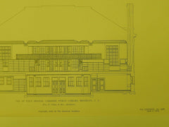 De Kalb Branch, Carnegie Public Library, Brooklyn, NY, 1905, Original Plan. Wm. B. Tubby & Bro.