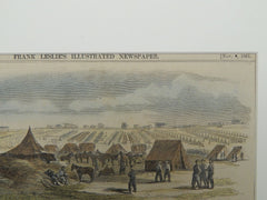 Barracks and Magazine in the Hill, 1862. Colored Illustration.