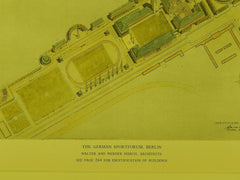 Bird's-Eye View, German Sportforum, Berlin, Germany, 1927, Original Plan. Walter & Werner Walsh.