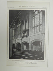 Organ, South Church, New York, 1914. Lithograph. Cram, Goodhue, & Ferguson.
