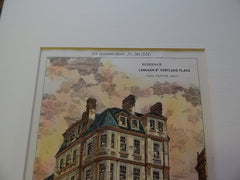 Residence, Langham St., Portland Place, UK, 1880, Original Plan.