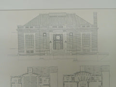 De Kalb Branch, Carnegie Public Library, Brooklyn, NY, 1905, Original Plan. Wm. B. Tubby & Bro.