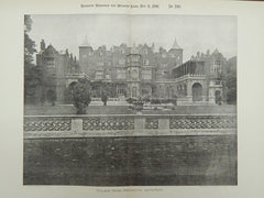 South Front, Holland House, Kensington, England, 1891, Lithograph.