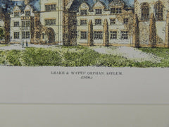 Leake & Watts' Orphan Asylum, Yonkers, NY, 1899, Original Plan. Charles C. Haight.
