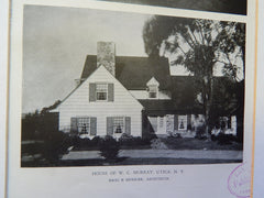 House of W.C. Murray, Utica, NY,1928, Lithograph. H.J. Schlacks.