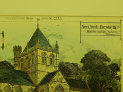 New Church, Aberystwyth, West Wales, UK, 1882, Original Plan. Middleton & Son.