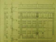 Store Building Details, Wigglesworth Estate, Boston, MA, 1901, Original Plan. R. Clipston Sturgis.