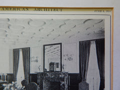 House of Russell Taylor,ESQ, Interior, Los Angeles,CA, Lithograph,1914. Myron Hunt.