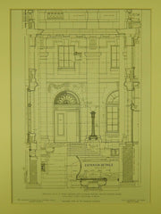 Details, US Post Office and Custom House, Grand Rapids, MI, 1905, Original Plan.  James Knox Taylor.