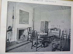 House of Henry A. Morss, Interior, Marblehead, MA, 1919, Lithograph. Coolidge&Carlson.