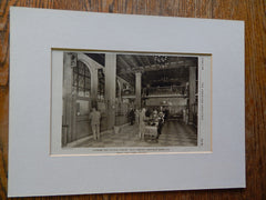 Central Farmers'Trust Company, Interior, West Palm Beach, FL, 1928, Lithograph. Arthur Loomis Harmon.