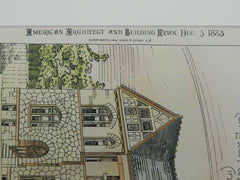 Residence and Drug Store for I. H. Mack, Cincinnati, OH, 1885, Original Plan. Oliver C. Smith & Walter R. Forbush.