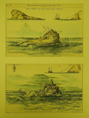 First Order, Tillamook Rock Station, Oregon, 1887, Original Plan.