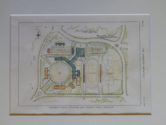 University School, Cleveland, Ohio, 1929, Original Plan. Walker & Weeks.