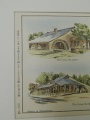 Chestnut Hill Station, Boston & Albany RR, Chestnut Hill, MA, 1884. Orig Plan.