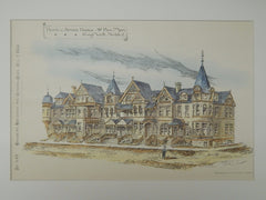 Block of Seven Houses, St. Paul, MN, 1884, Original Plan. George Wirth.