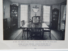 House of Yale Stevens, Loudon Woods, Rye, NY, 1926. Lithograph. H.L. Woolsey & F.B. Chapman.