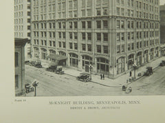 McKnight Building, Minneapolis, MN, 1918, Lithograph. Hewitt & Brown.