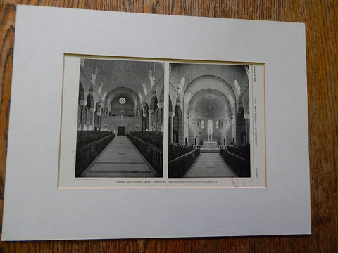 Chapel of Villa De Matel,Houston, TX, 1928,Lithograph. Sullivan.