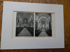 Chapel of Villa De Matel,Houston, TX, 1928,Lithograph. Sullivan.