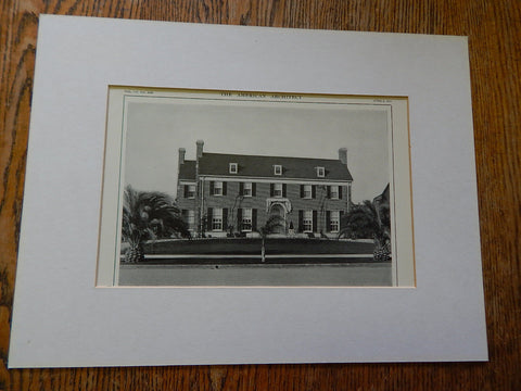 House of Russell Taylor,ESQ, Exterior, Los Angeles,CA, Lithograph,1914. Myron Hunt.