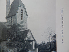 Church In The Gardens, Forest Hills, Long Island, NY, Lithograph,1918. Atterbury.