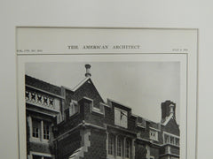 Entrance Detail, Reed College, Portland, OR, 1914. Lithograph. Doyle & Patterson.