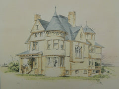 Residence of Ambrose Wood, Esq., Staten Island NY, 1891. Block and Barnes. Original