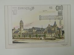 Extension of College, Alexandra Park, Manchester, UK, 1904. Original Plan.