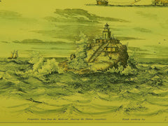 First Order, Tillamook Rock Station, Oregon, 1887, Original Plan.