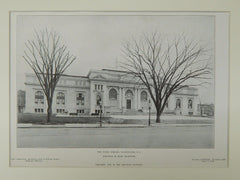 The Public Library, Washington, DC, 1906, Lithograph. Ackerman & Ross.