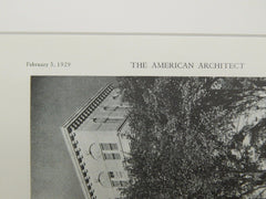 Exterior, Groveland Apartment Hotel, Minneapolis, MN, 1929, Lithograph. Larsen & McLaren.
