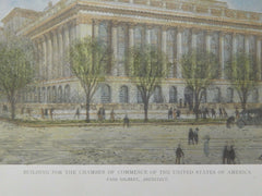 Building for the Chamber of Commerce, Washington, DC, 1919, Original Plan. Cass Gilbert.