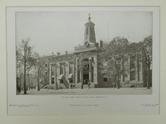 Perspective, Old Essex County Court-House, Newark, NJ, 1906, Lithograph.