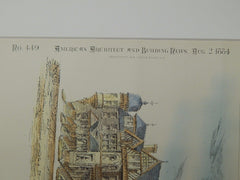 Block of Seven Houses, St. Paul, MN, 1884, Original Plan. George Wirth.