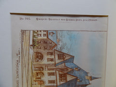Lodge for Perseverance Lodge,No.46, Knights of Pythias, Chestnut Hill. PA,1889. Original Plan. Geo. T. Pearson.