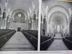 Chapel of Villa De Matel,Houston, TX, 1928,Lithograph. Sullivan.