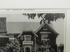 House of Mrs. Irving T. Snyder, Denver, CO, 1914. Lithograph. J.B. Benedict, Jr.