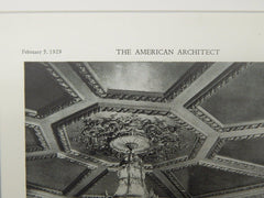 Elevator Lobby, Groveland Apartment Hotel, Minneapolis, MN, 1929, Lithograph. Larsen & McLaren.
